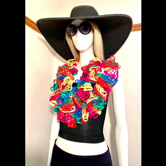 Vibrant Crochet Scarf - Picture 5 of 13